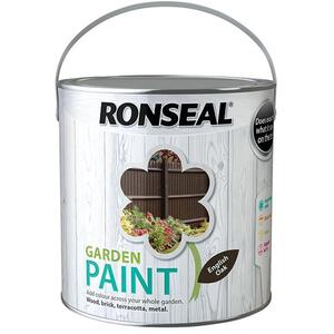 Ronseal Garden Paint English Oak 2.5 Litre - 37429 - Perfect for All Garden Surfaces