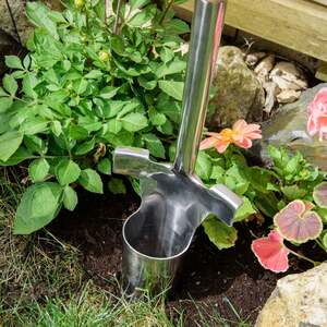 Kent & Stowe Long Handled Bulb Planter Stainless Steel