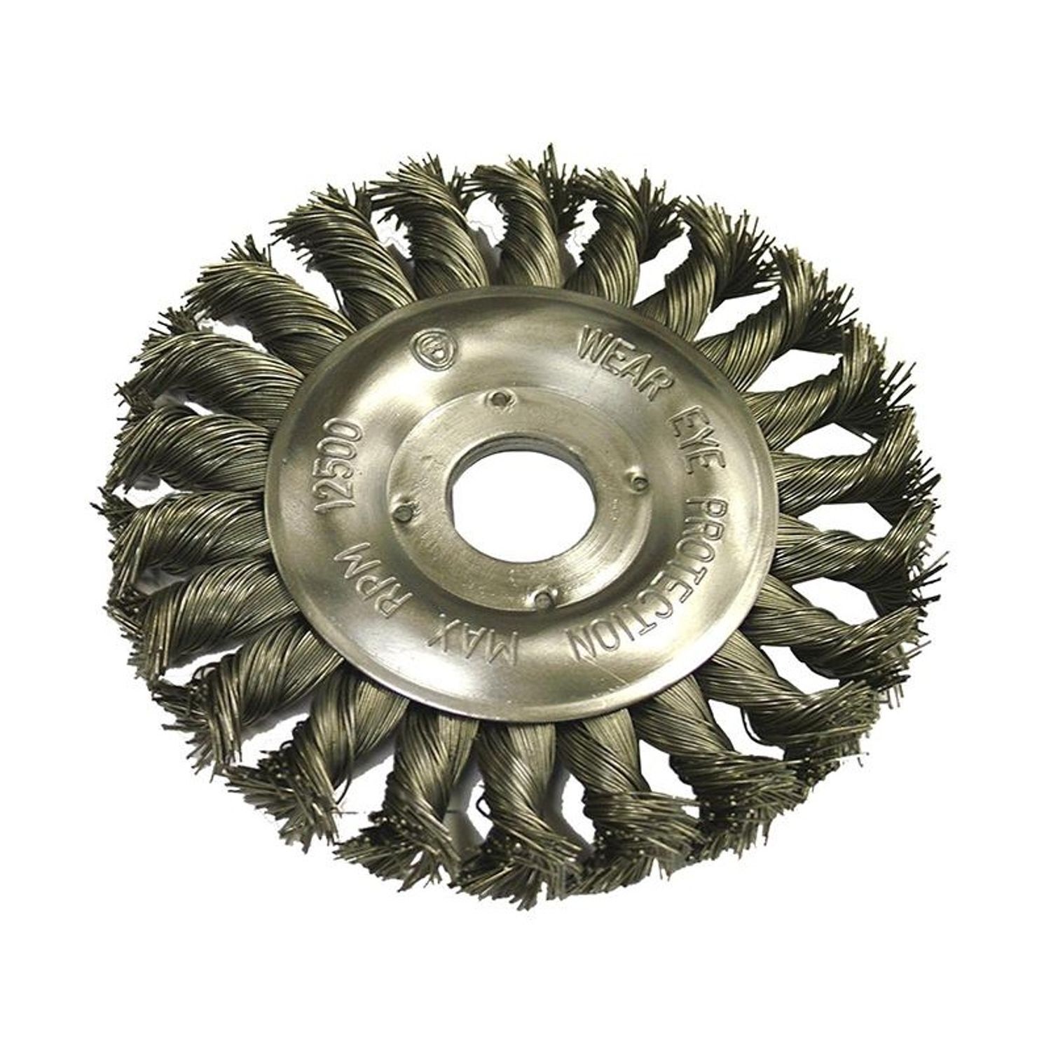 Faithfull Circular Wire Brush 125 X 12Mm 22.2Mm Bore, 0.50Mm Wire - Multi Colour