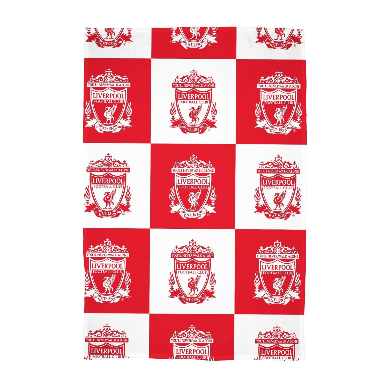Liverpool Fc Fleece Checkerboard Blanket - Image 3