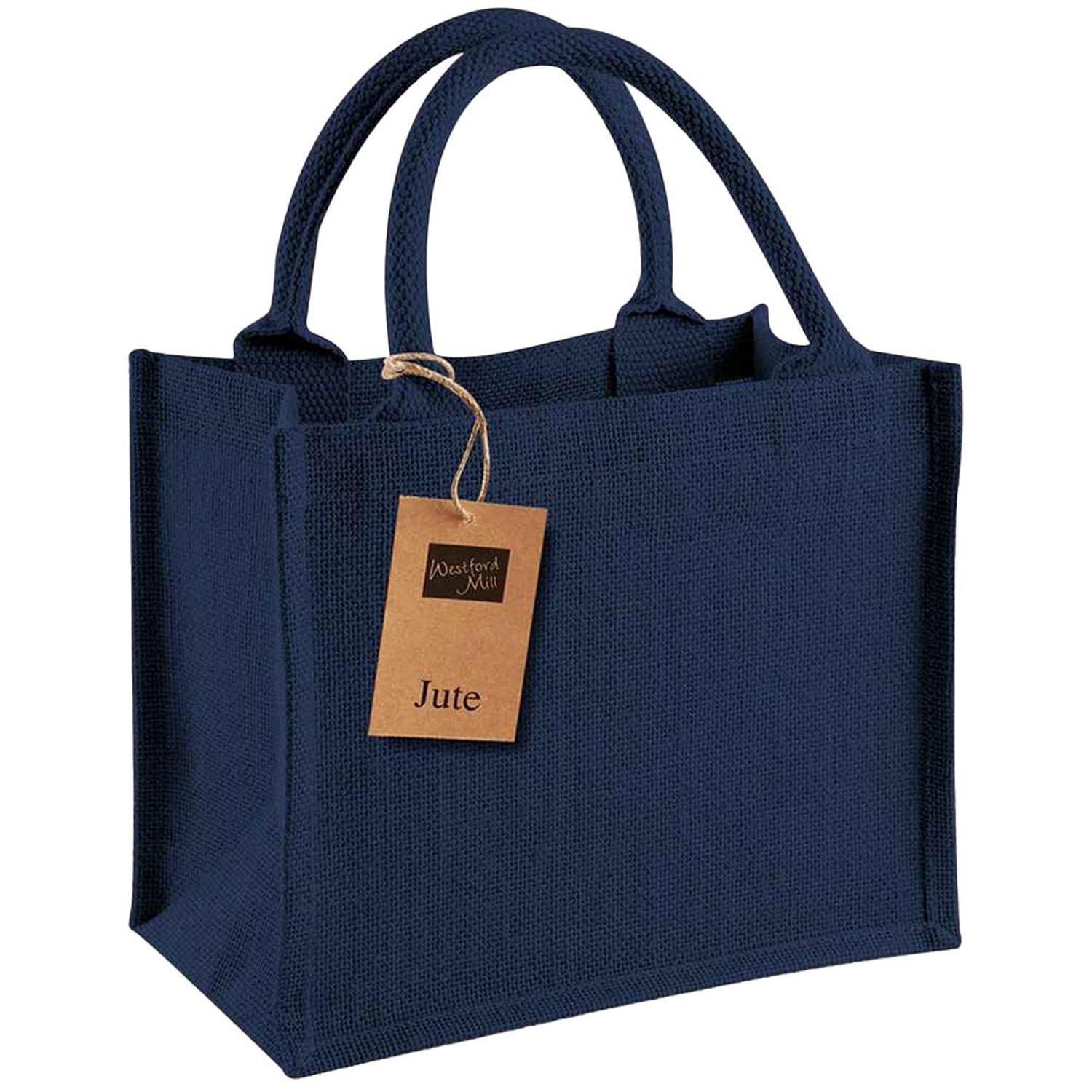 Westford Mill Jute Mini Gift Bag - Navy