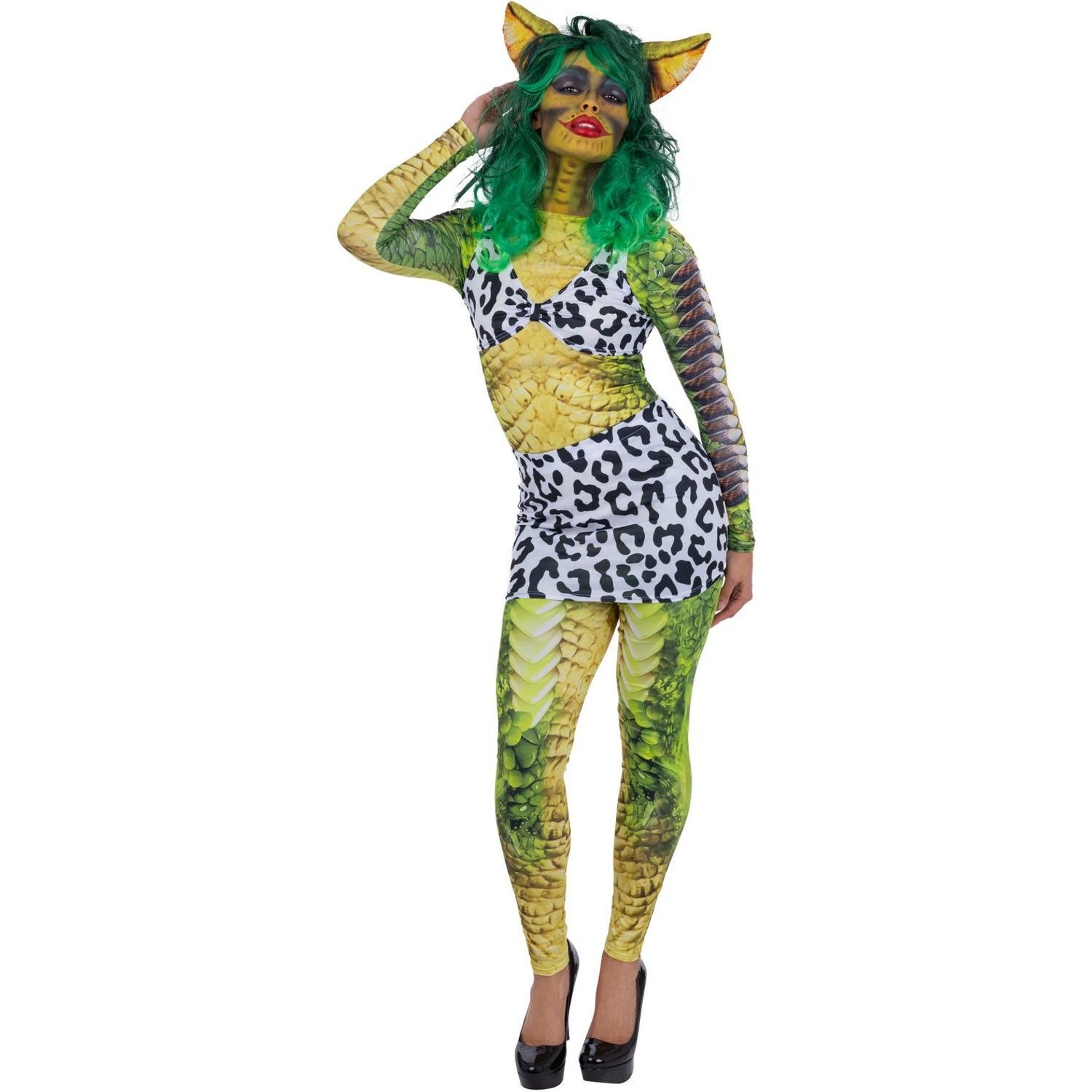 Smiffys Womens/Ladies Gremlins 2 Greta Costume - Green / 16-18 Uk