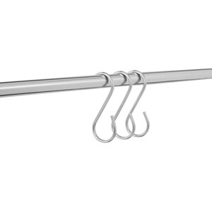 Sorello Set of 10 Brushed Steel Hooks
