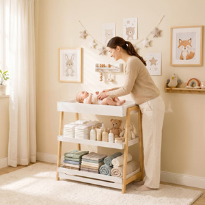 AIYAPLAY Baby Changing Table with Waterproof Mat 400-026V00WT