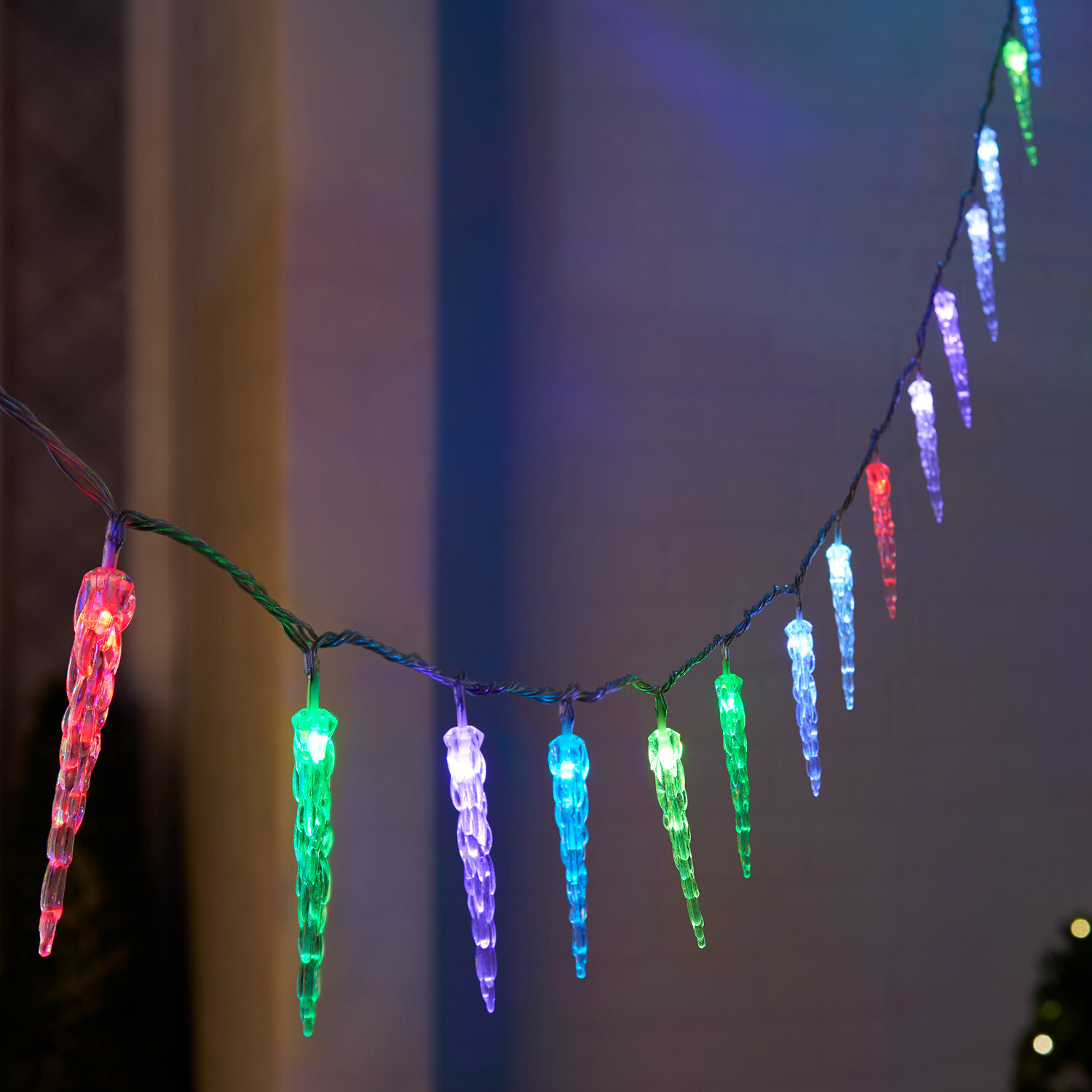 60 LED Colour Changing Icicle String Lights