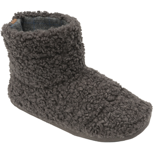 Mens Furry Sherpa Memory Foam Slipper Boots