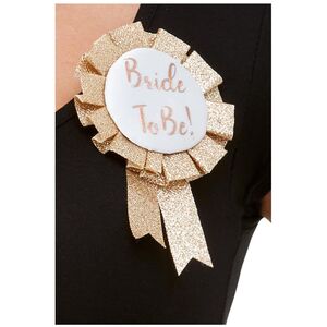 Smiffys Womens/Ladies Bride To Be Rosette Party Badge