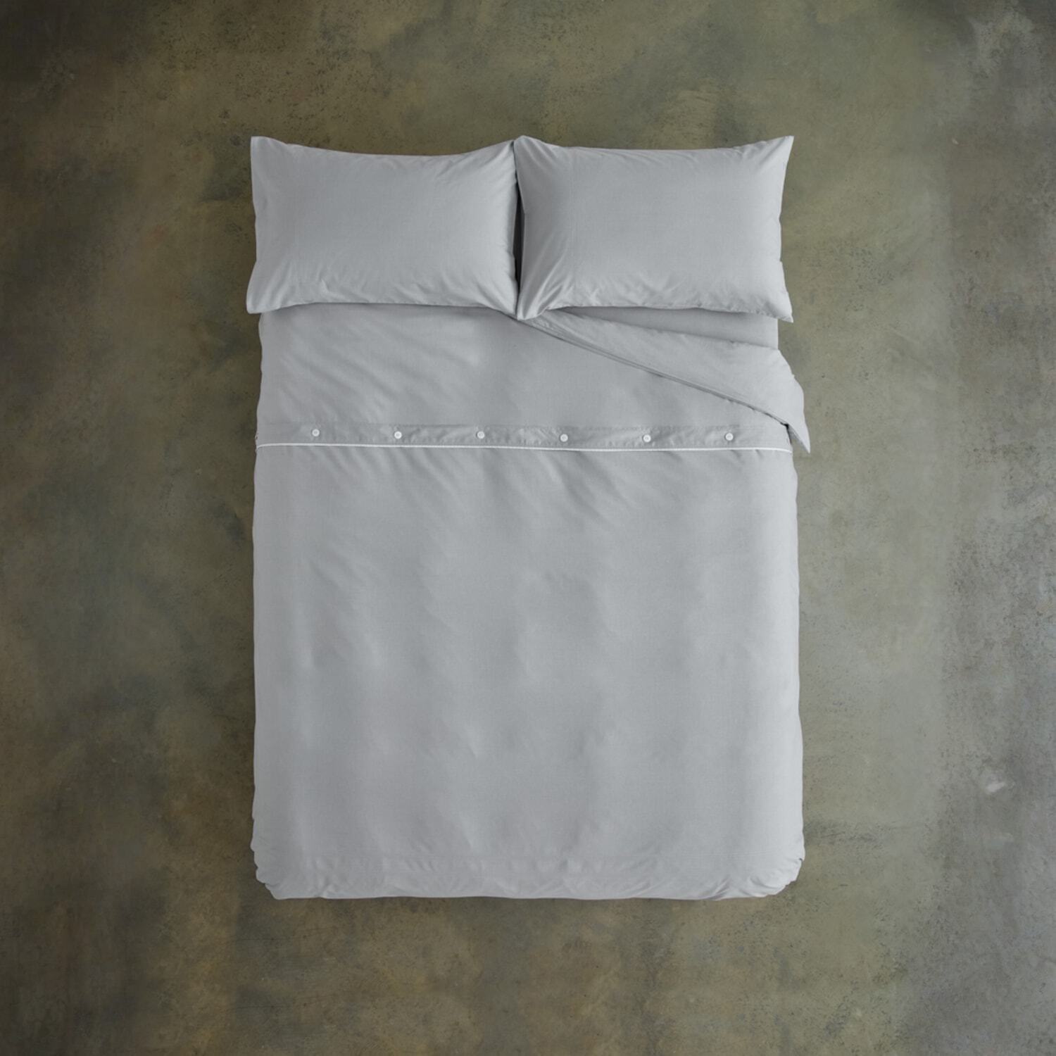 Deyongs Southwick Melange-Effect Fitted Sheet, Grey, Double - Grey