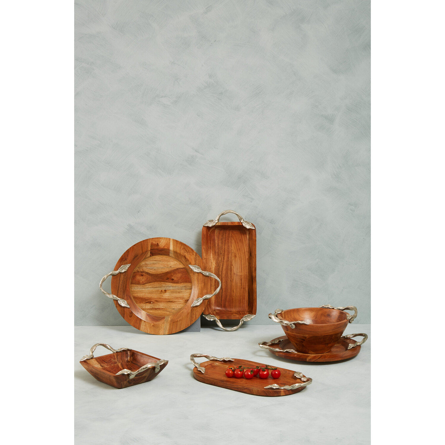 Image of Vine Acacia Wood Small Round Tray&hellip;