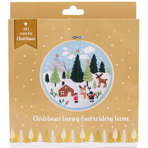 Christmas Snowy Embroidery Scene Kit