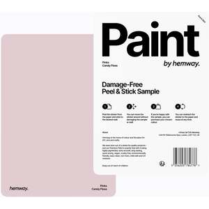 Hemway Chalk Based Furniture Paint A5 Sample, Candy Floss, Peel & Stick