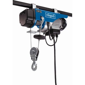 Scheppach HRS250 Electric Cable Hoist - 125kg/250kg with Pulley, 12m Lift Height