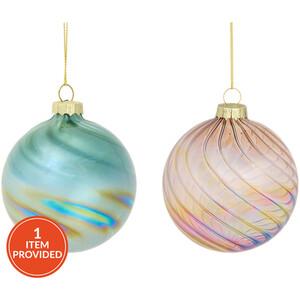 Autumn Swirl Bauble with Lustre