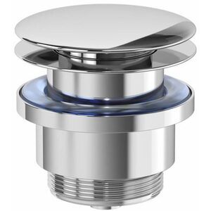 Bathwell Push Button Slotted & Unslotted Basin Waste - Chrome