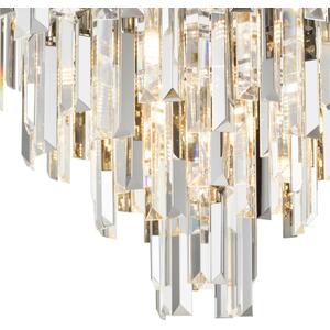 Fuentes 5 Light Flush Polished Chrome and Crystal