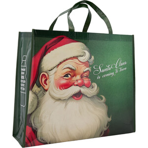 Retro Santa Christmas Shopping Bag