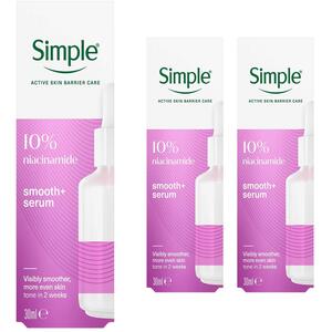 Simple 10% Niacinamide & Vitamin B3 Booster Brightening Skin Serum 30ml, 3 Pack
