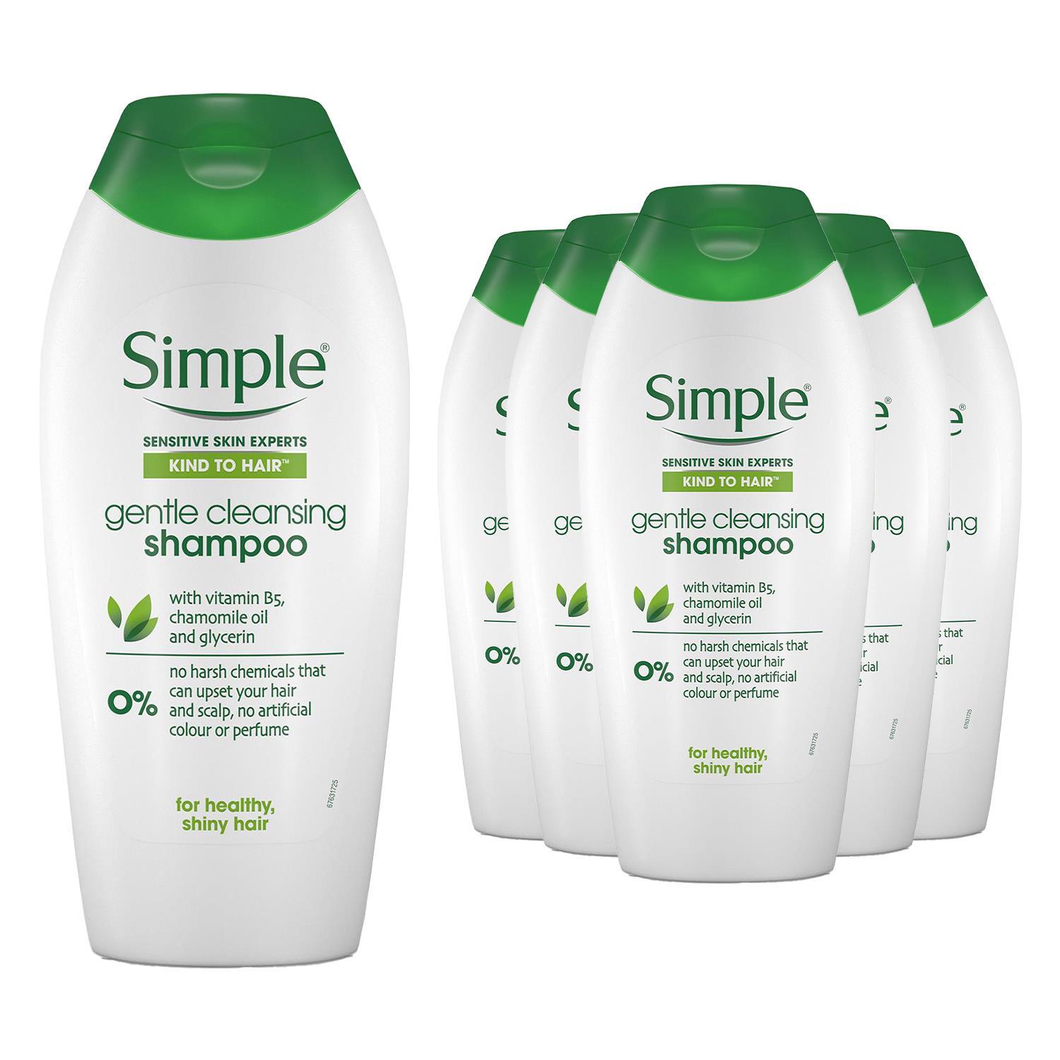 Simple Kind to Hair Gentle Cleansing Shampoo 400 ml, 6 Pack With Pro Vitamin B5 - Image 7