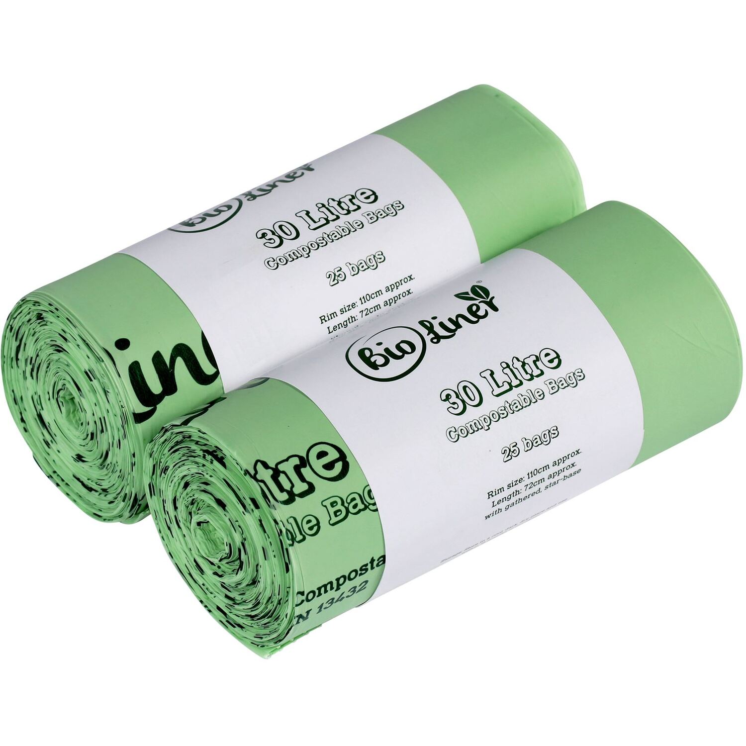 30 Litre (Large roll) BioLiner Compostable Kerbside Caddy Bin Liners, 50 Bags - Image 4