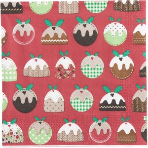 Pack of 20 Christmas Pudding Paper Napkins