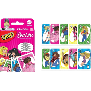 Barbie Mattel Games UNO Card Game, 2-10 Players, Pink.