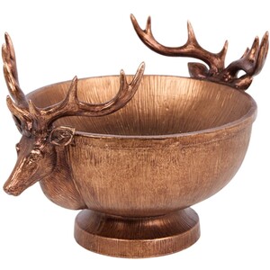 Antique Finish Stag Bowl