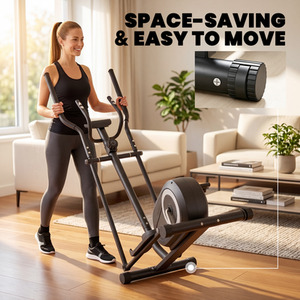 SPORTNOW Elliptical Cross Trainer for Home Quiet Magnetic with Bluetooth