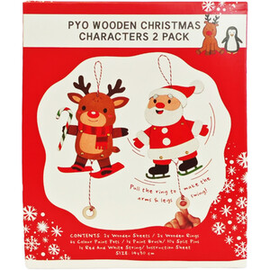 Paint Your Own Wooden Christmas Characters Kit