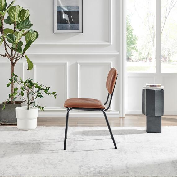 Leif Black Wood Extending Dining Table with 8 Delta Chairs