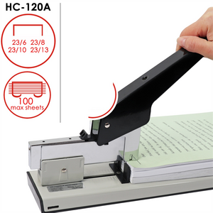 Heavy Duty Metal Stapler Adjustable Staples 100 Sheets Capacity