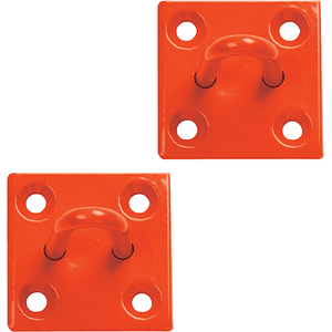 Pack of 2 Chain Staples - Mounting Plate - Red