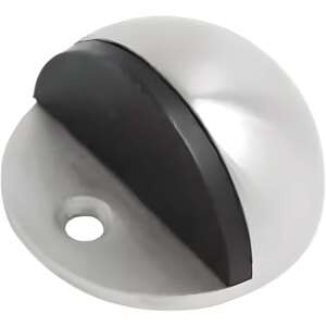DZINA Hooded Door Stop Satin Stainless Steel SSS 42mm Stopper Buffer Mounted Floor