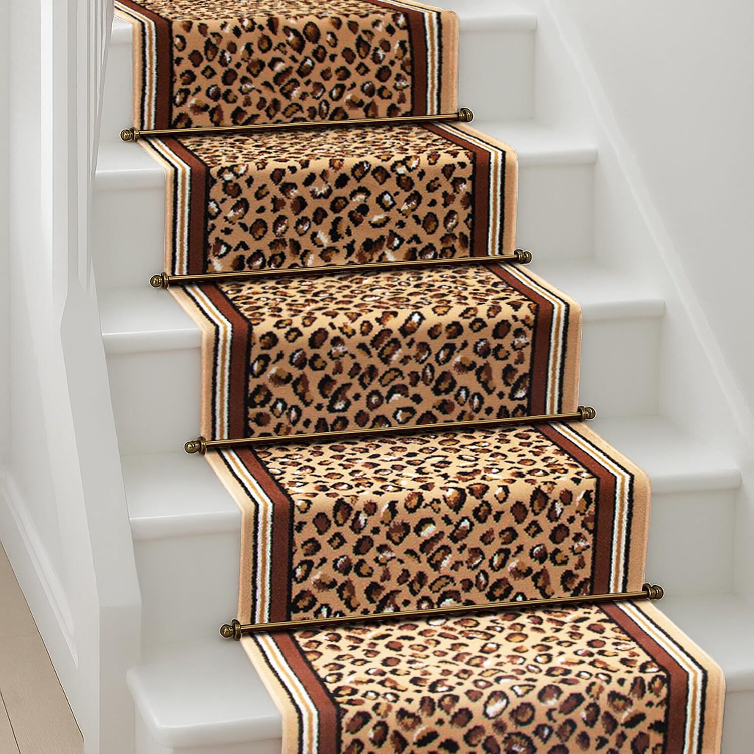 Bravich LTD Abstract Geometric Print Hallway Runner Rug Non Slip Low Pile | Size: 60 cm x 120 cm