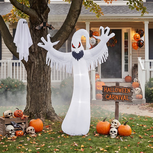 9ft Halloween Inflatable Ghost with LED Lights