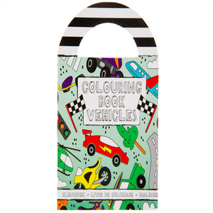 Pack of 12 Vehicles Coloring Mini Book with Stickers