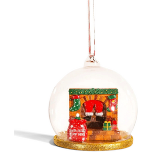 Santa in Chimney Bauble Christmas Tree Decoration