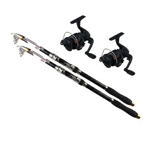 2 Pack Telescopic Fishing Rod and Reel Set