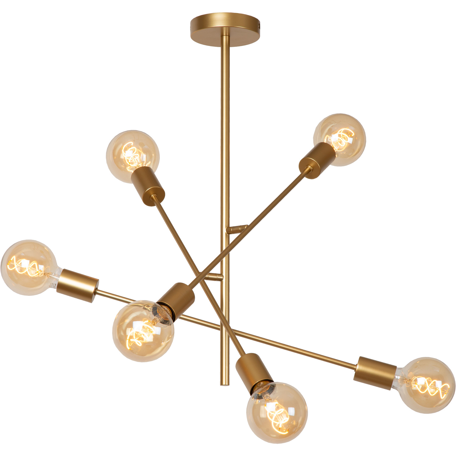 B&Q - LesterFlush Ceiling Light6Xe27Matt Gold / Brass - Image 3