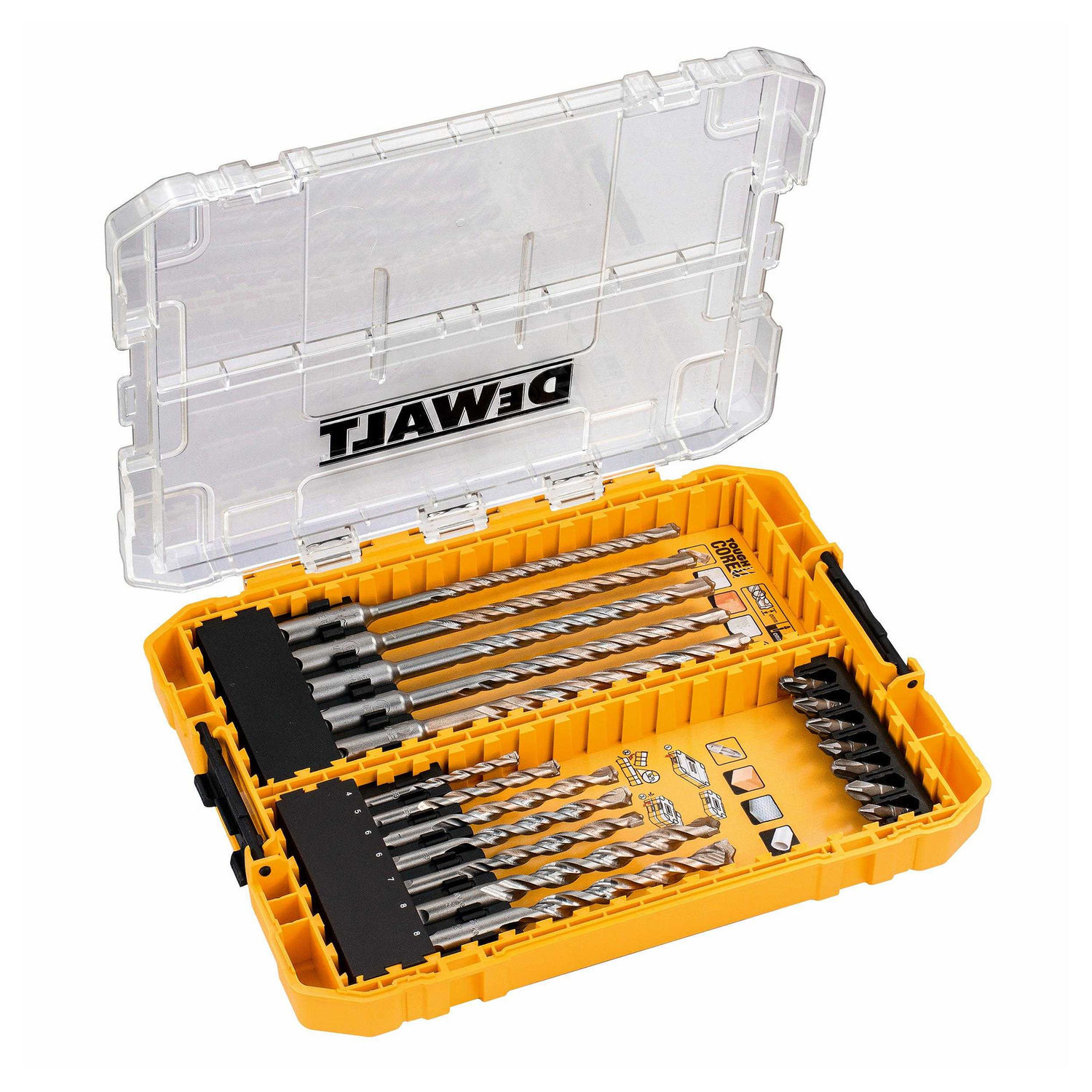 Dewalt Masonry Drill Bit Set (Pack Of 19) - Yellow