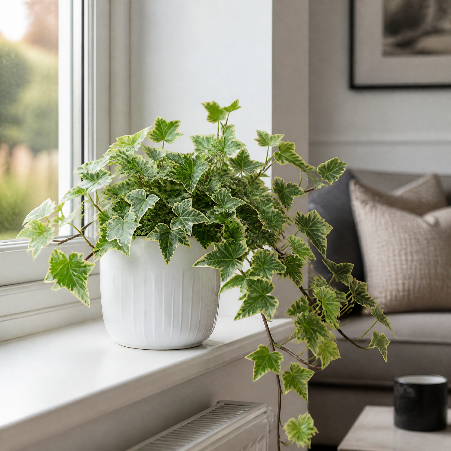 Plants By Post Hedera Variegated Ivy F - Glossy White