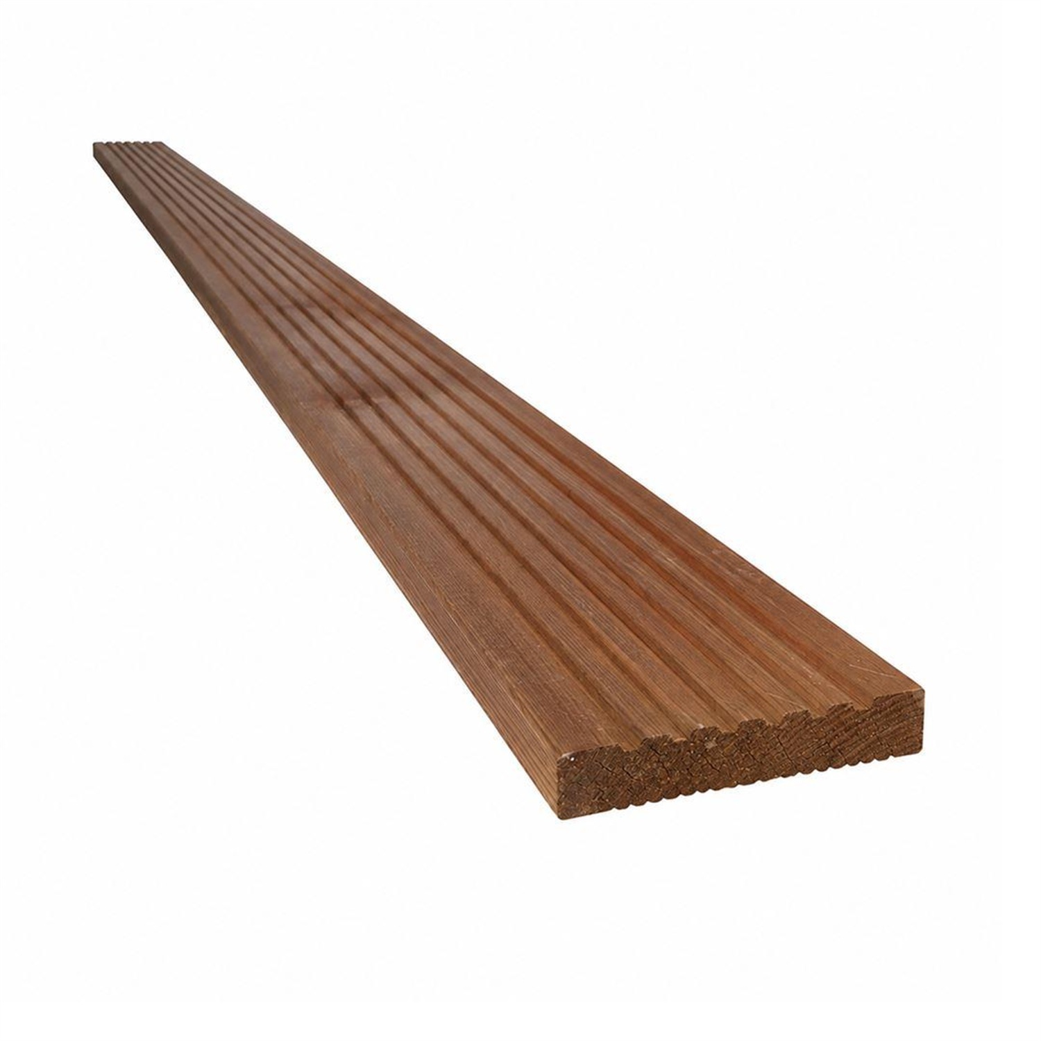 Snowdon Timber Treated Brown Dual Sided Decking Board 24X120x1800mm Pack Of 50 - Brown / 10