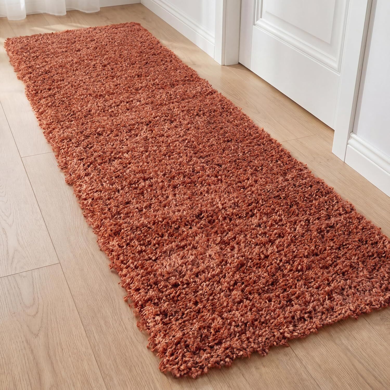 Ruglenza Galaxy Shaggy Rug - Terracotta / 110Cm