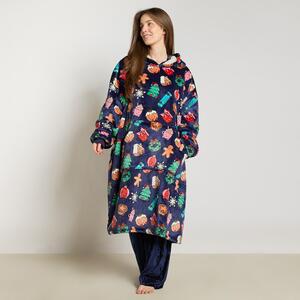OHS Christmas Sweetie Pies Print Extra Long Hoodie Blanket