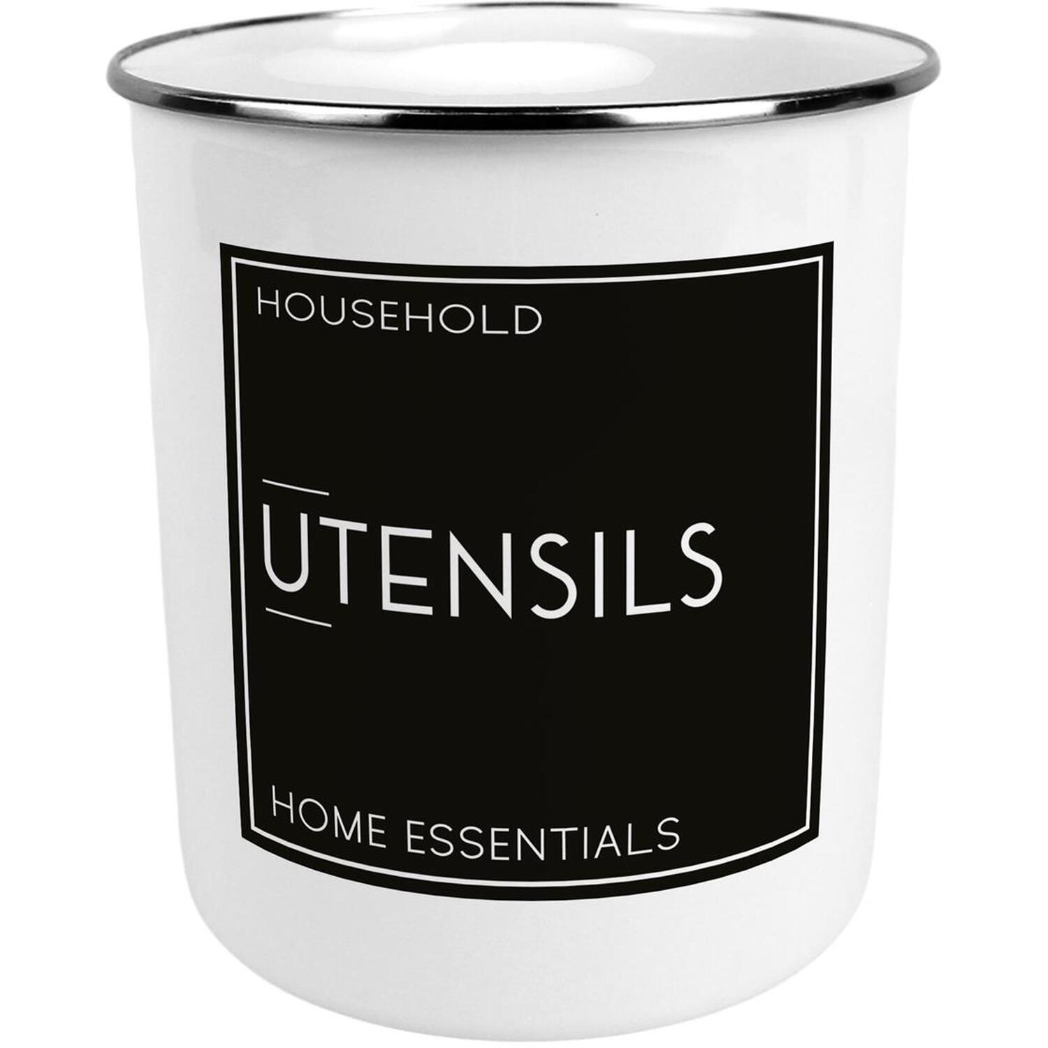Purely Home Inverted Minimalist Large Metal Kitchen Utensil Pot