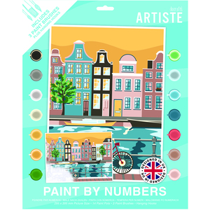 DOCRAFTS ARTISTE Large Paint by Numbers, Amsterdam, 39.5 x 29.5cm Board