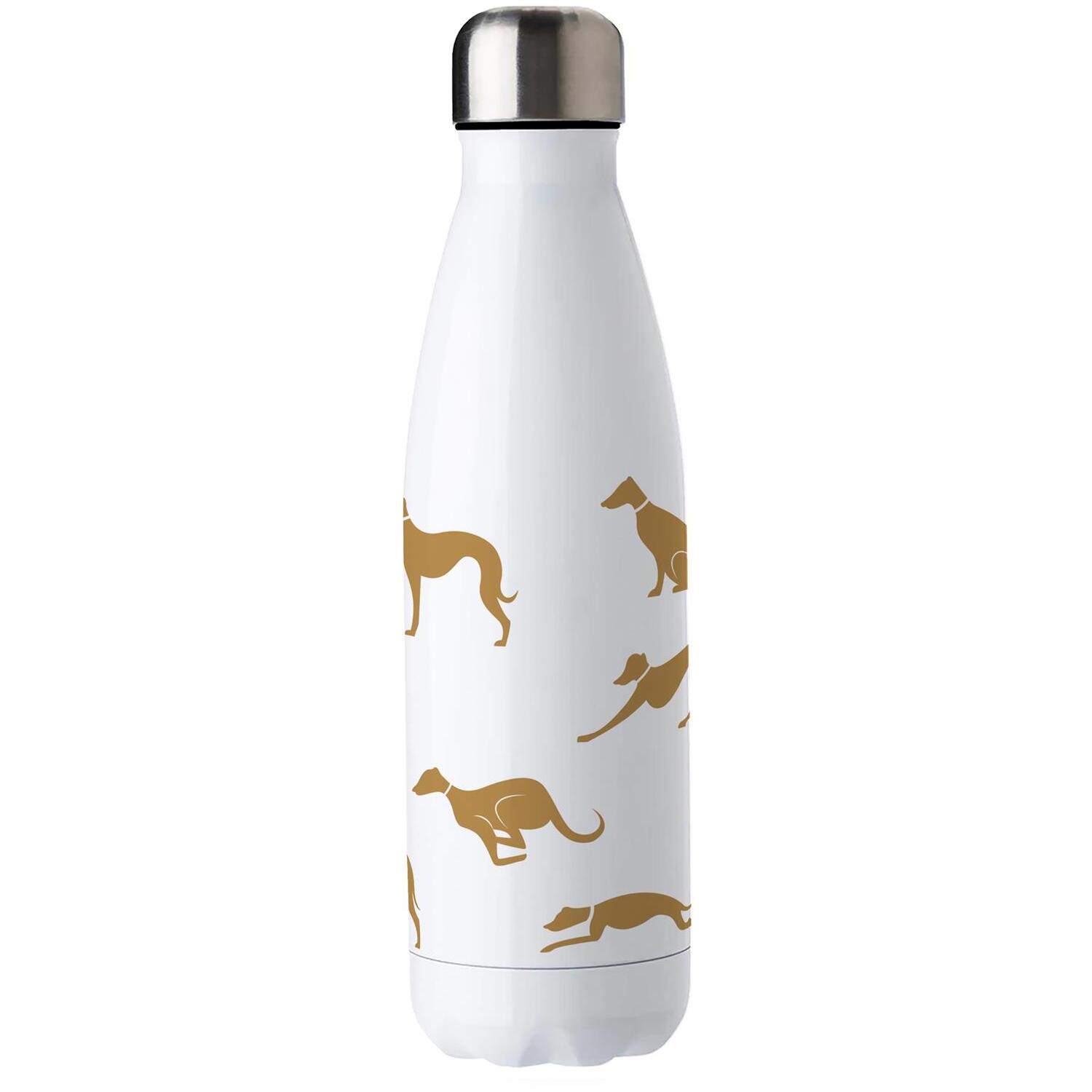 Purely Home Whippet Pattern Stainless Steel Water Bottle