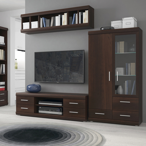 Kiel Two Door Three Drawer Glazed Display Cabinet