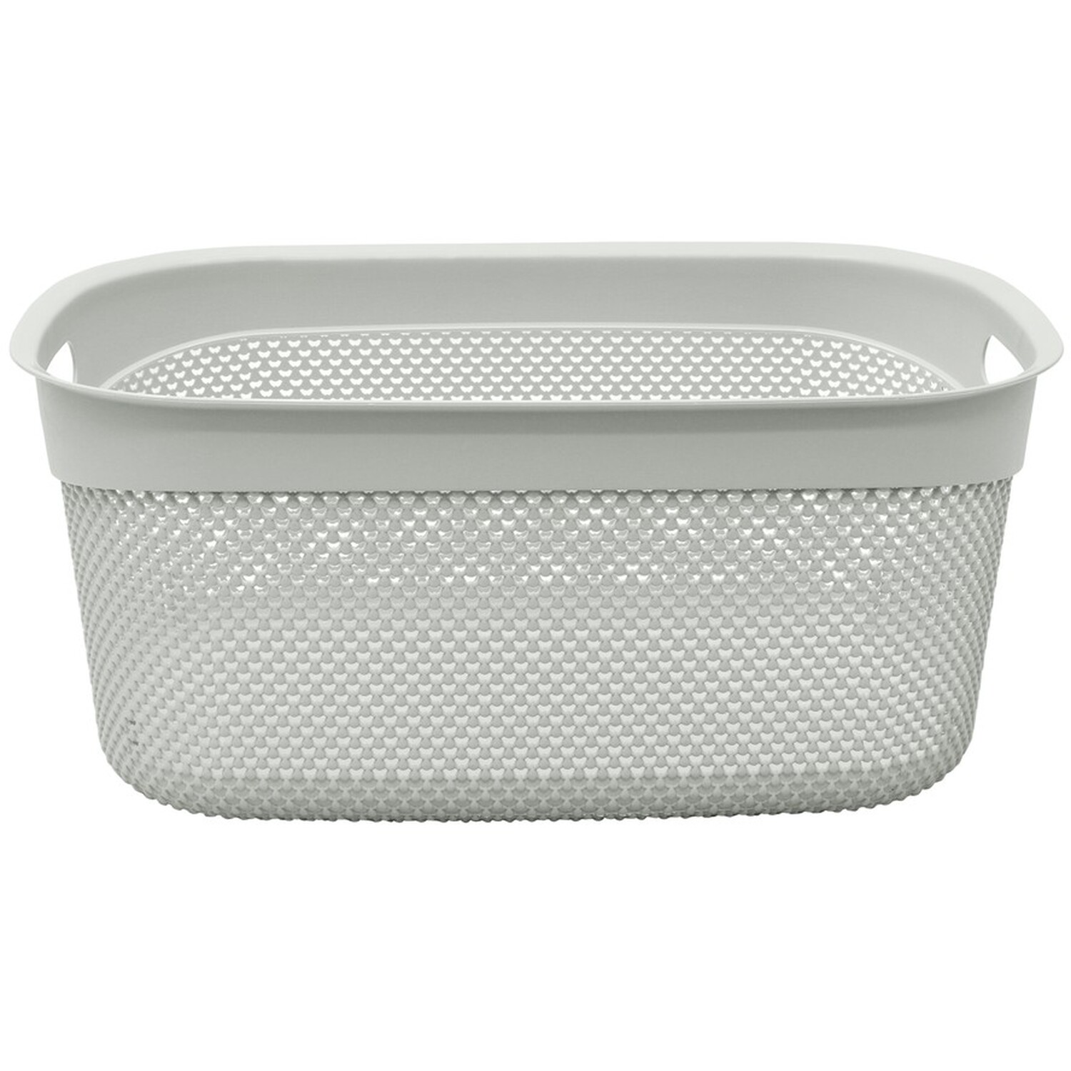 33L Droplette Design Plastic Storage Basket - Grey