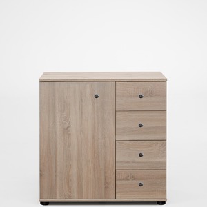 Chalet Combi Chest Oak 1 Door and 4 Drawer