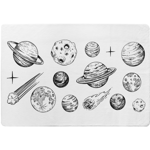 Set Of Space Objects Planets, Stars Designer Rug